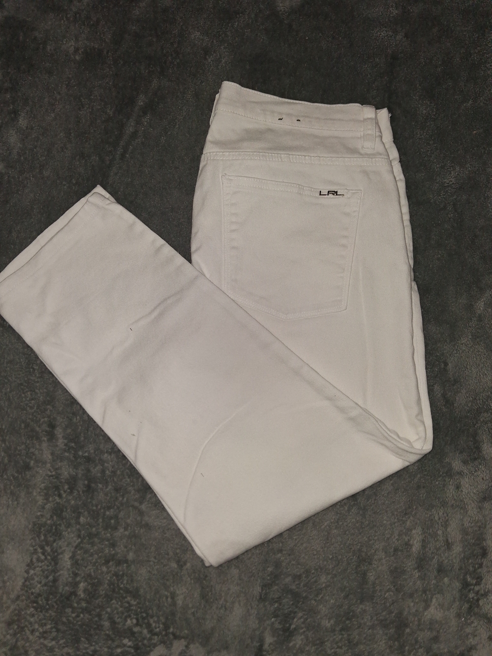 Ralph Lauren Jeans Classic Straight Cropped Women’s White  Jeans Size 12